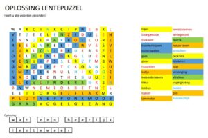 SeniorPlaza Oplossing Woordzoeker Lente SeniorPlaza