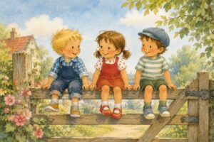 drie kleuters 