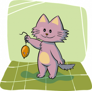 kat muis tekening