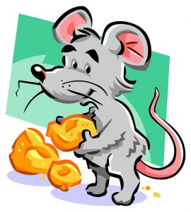 muis eten tekening