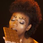 vrouw chocola
