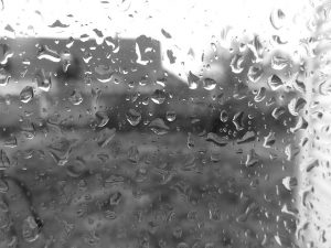 raam regen druppel
