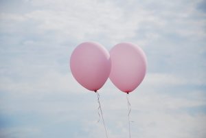 ballon lucht roze
