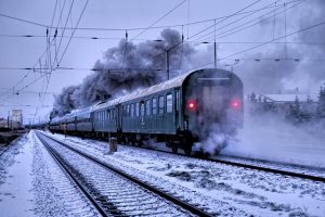 trein sneeuw stoom
