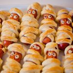 eten hotdog mummie halloween