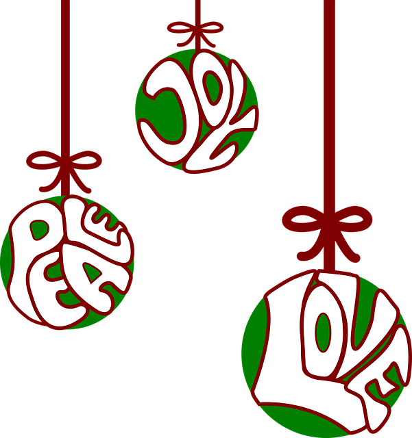 kerstballen vrede vreugde liefde joy peace love pixabay