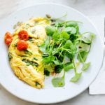 Omelet salade venkel postelein