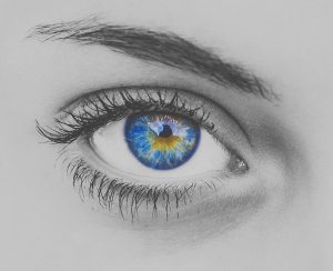 oog blauw vrouw