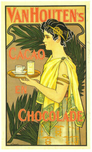 Houten Cacao Chocolade affiche