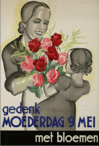 moederdag bloemen moeder poster