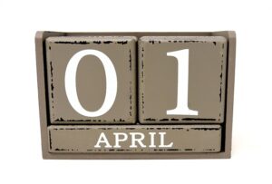 1 april kalender datum